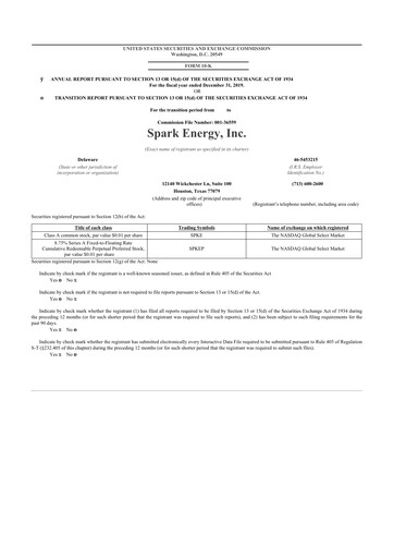 Miniature Via Renewables 10-K Rapport annuel 2019