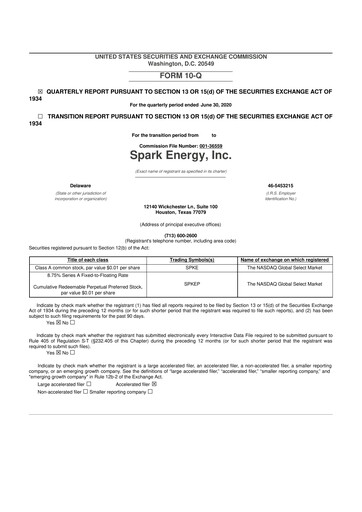 Thumbnail Via Renewables 10-Q Quarterly Report FY2020 
