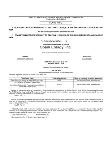 Thumbnail Via Renewables 10-Q Quarterly Report FY2020 
