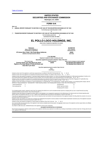 Thumbnail El Pollo Loco
 10-K Annual Report 2025