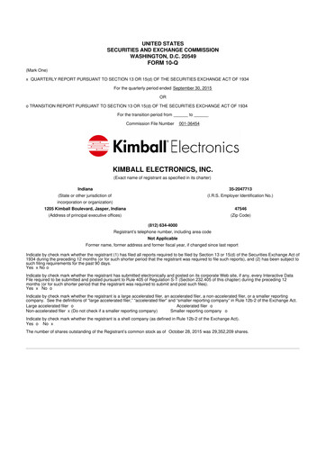 Thumbnail Kimball Electronics 10-Q Quarterly Report FY2016 