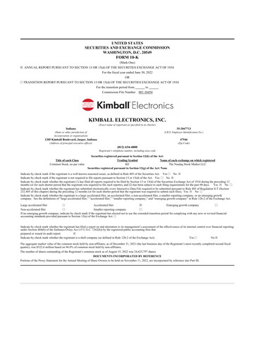 Thumbnail Kimball Electronics 10-K Annual Report 2022