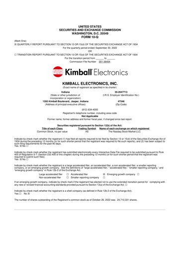 Thumbnail Kimball Electronics 10-Q Quarterly Report FY2023 