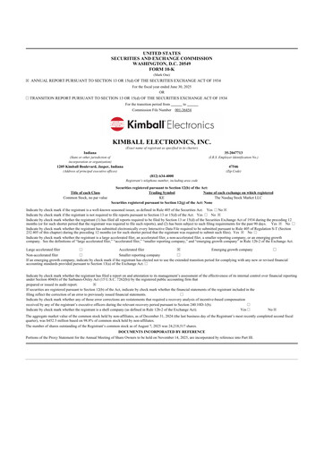Thumbnail Kimball Electronics 10-K Annual Report 2025