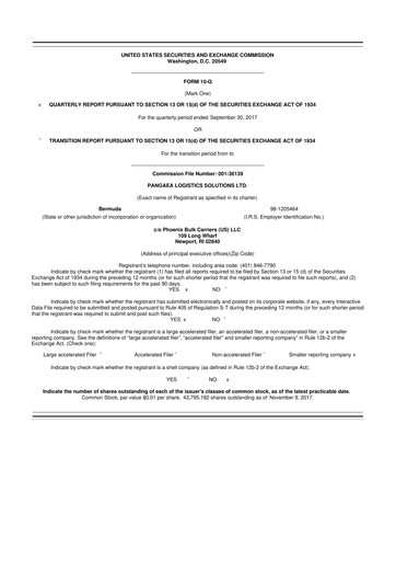 Thumbnail Pangaea Logistics Solutions 10-Q Quarterly Report FY2017 