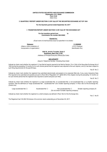 Vorschaubild Nutex Health 10-Q Quartalsbericht 2017 