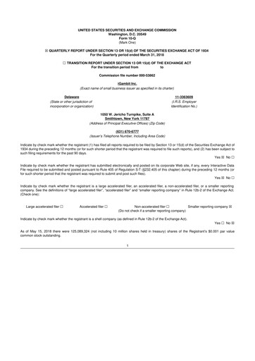 Vorschaubild Nutex Health 10-Q Quartalsbericht 2018 