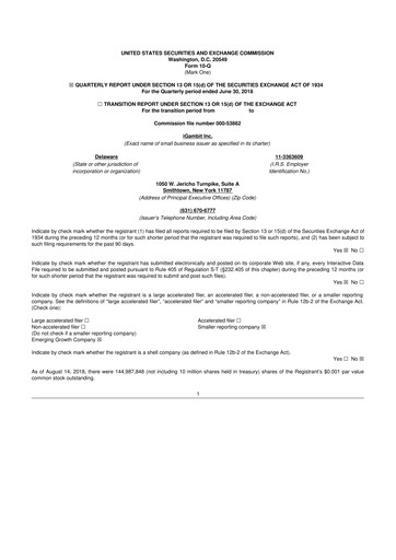 Vorschaubild Nutex Health 10-Q Quartalsbericht 2018 