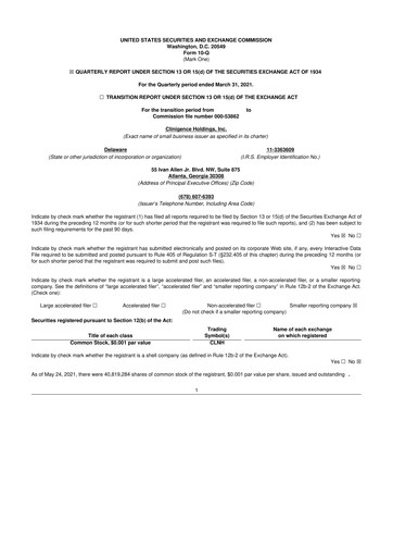 Vorschaubild Nutex Health 10-Q Quartalsbericht 2021 