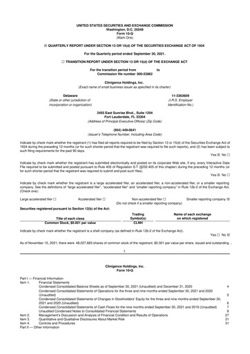 Vorschaubild Nutex Health 10-Q Quartalsbericht 2021 