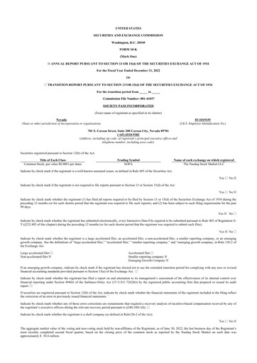 Thumbnail Society Pass 10-K Annual Report 2022