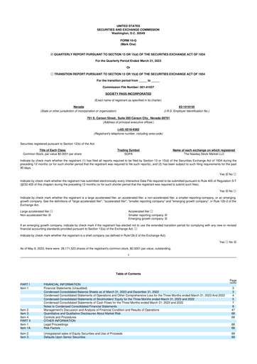 Thumbnail Society Pass 10-Q Quarterly Report FY2023 