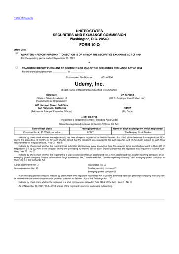 Thumbnail Udemy 10-Q Quarterly Report FY2021 