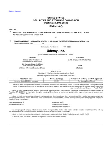 Thumbnail Udemy 10-Q Quarterly Report FY2024 