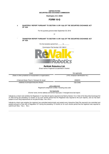 Thumbnail Lifeward 10-Q Quarterly Report FY2018 