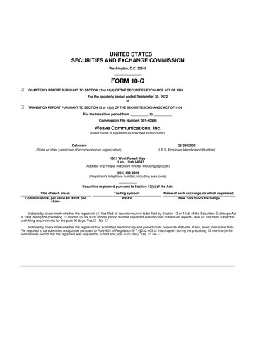 Miniature Weave Communications 10-Q Rapport trimestriel 2022 