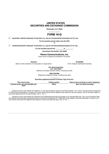 Miniature Weave Communications 10-Q Rapport trimestriel 2023 