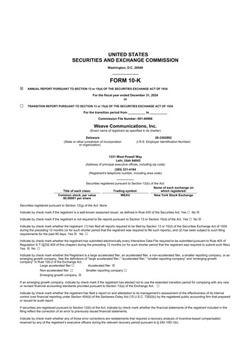 Thumbnail Weave Communications 10-K Annual Report 2024