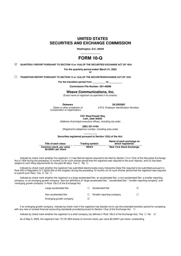 Miniature Weave Communications 10-Q Rapport trimestriel 2025 