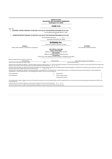 Vorschaubild GoDaddy 10-Q Quartalsbericht 2025 