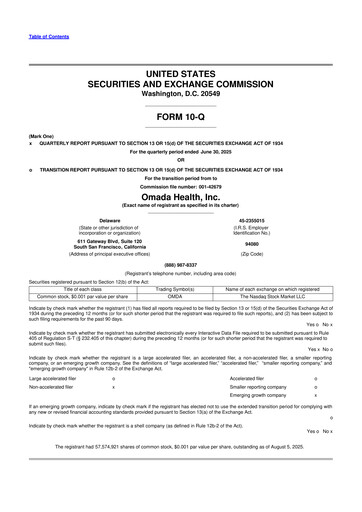 Thumbnail Omada Health 10-Q Quarterly Report FY2025 