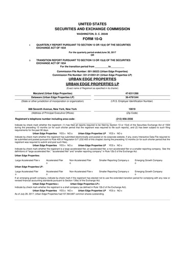 Thumbnail Urban Edge Properties
 10-Q Quarterly Report FY2017 
