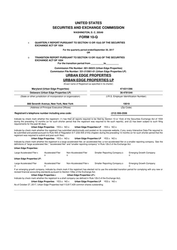 Thumbnail Urban Edge Properties
 10-Q Quarterly Report FY2017 