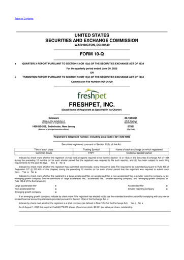 Vorschaubild Freshpet 10-Q Quartalsbericht 2025 