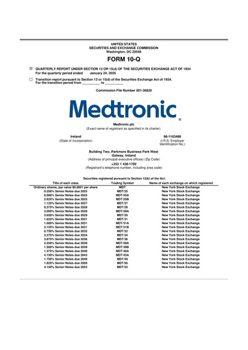 Vorschaubild Medtronic 10-Q Quartalsbericht 2025 