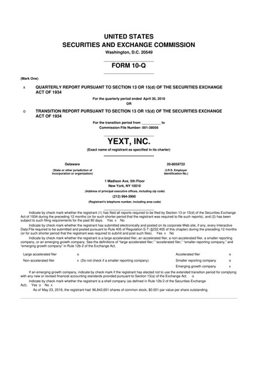 Thumbnail Yext 10-Q Quarterly Report FY2019 
