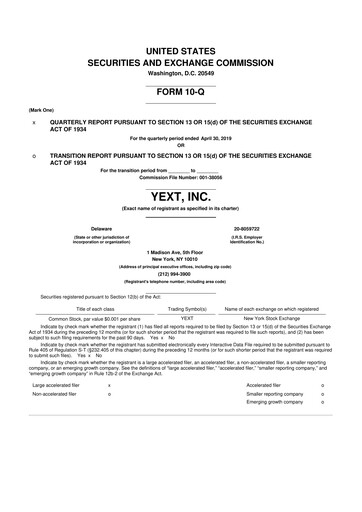 Thumbnail Yext 10-Q Quarterly Report FY2020 