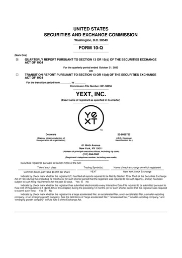 Thumbnail Yext 10-Q Quarterly Report FY2021 