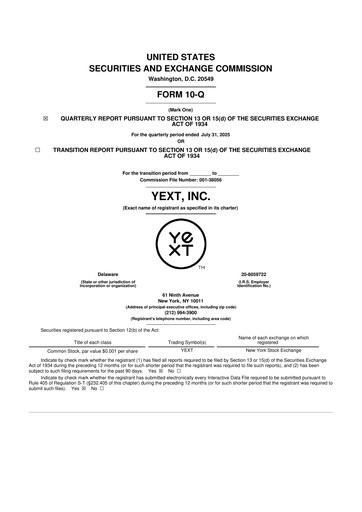 Thumbnail Yext 10-Q Quarterly Report FY2026 