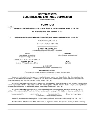 Thumbnail BRC Group Holdings 10-Q Quarterly Report FY2014 
