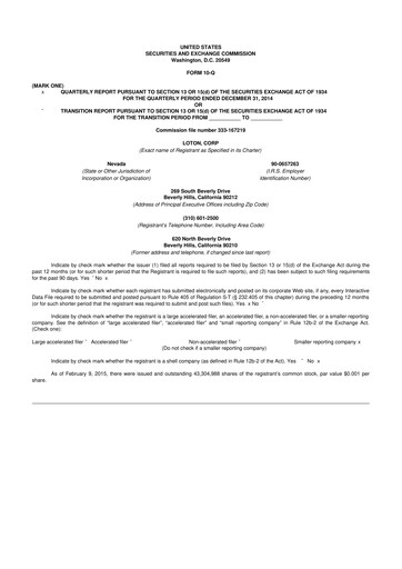 Thumbnail LiveOne 10-Q Quarterly Report FY2015 