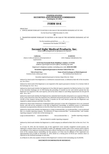 Thumbnail Vivani Medical 10-K Annual Report 