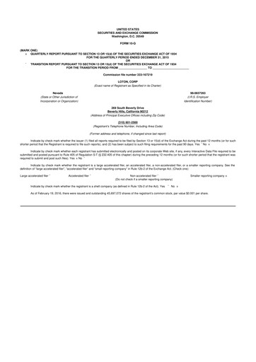 Thumbnail LiveOne 10-Q Quarterly Report FY2016 