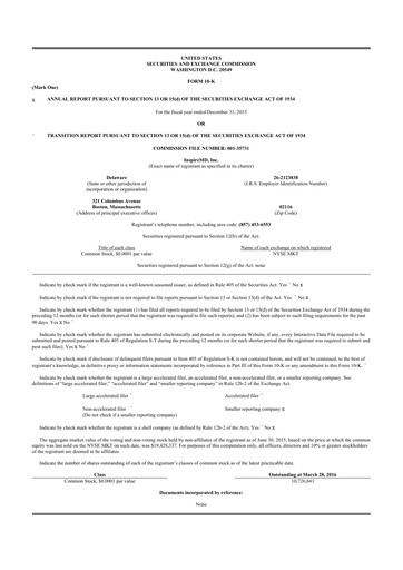 Thumbnail InspireMD 10-K Annual Report 2015