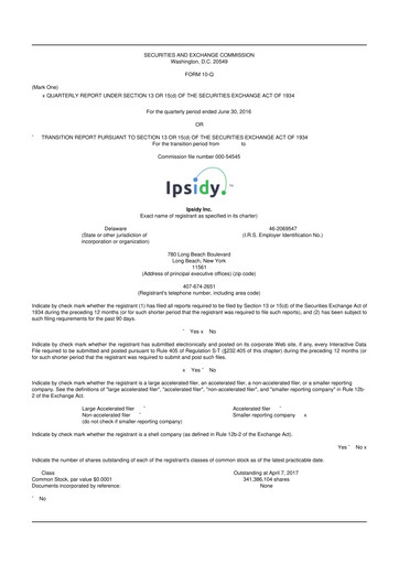 Thumbnail authID 10-Q Quarterly Report FY2016 