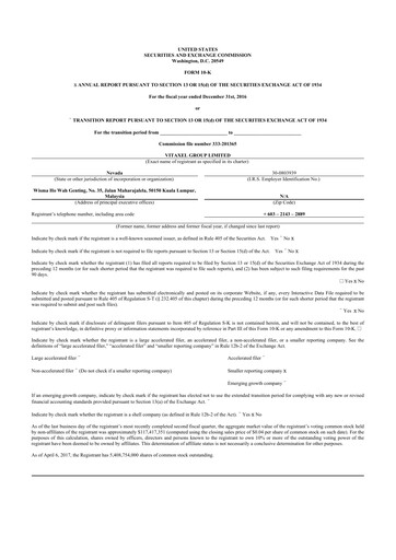 Miniature Fintech Scion (FintechCashier) 10-K Rapport annuel 2016