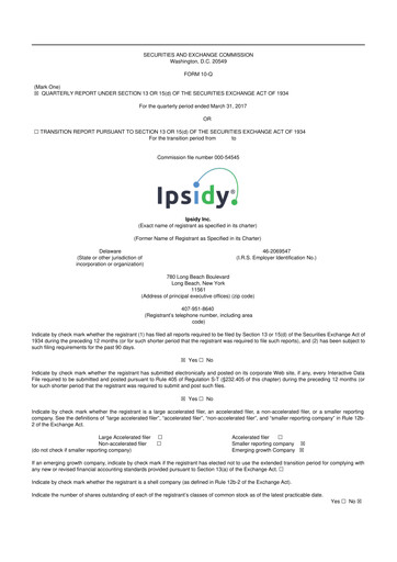 Thumbnail authID 10-Q Quarterly Report FY2017 