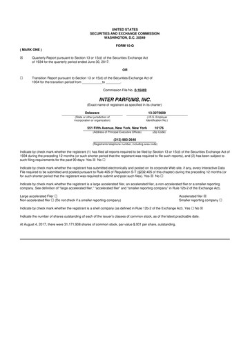 Thumbnail Interparfums 10-Q Quarterly Report FY2017 