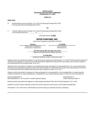 Thumbnail Interparfums 10-Q Quarterly Report FY2017 