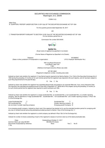 Thumbnail authID 10-Q Quarterly Report FY2017 