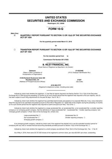 Thumbnail BRC Group Holdings 10-Q Quarterly Report FY2018 
