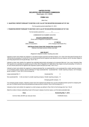 Thumbnail Avalon GloboCare 10-Q Quarterly Report FY2018 
