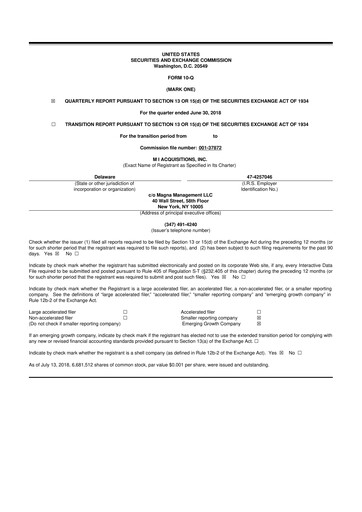 Thumbnail Priority Technology Holdings
 10-Q Quarterly Report FY2018 