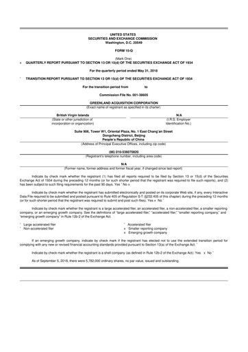 Thumbnail Greenland Technologies 10-Q Quarterly Report FY2018 Q2