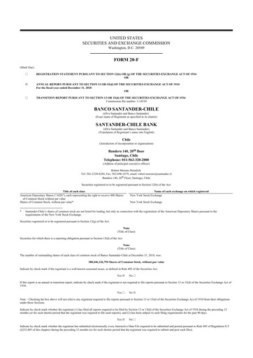 Thumbnail Banco Santander-Chile 20-F Annual Report 2018