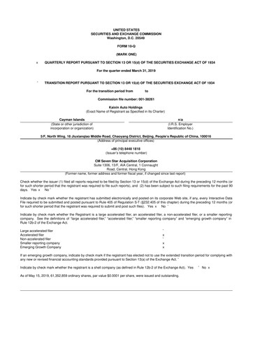 Thumbnail Kaixin Holdings 10-Q Quarterly Report FY2019 